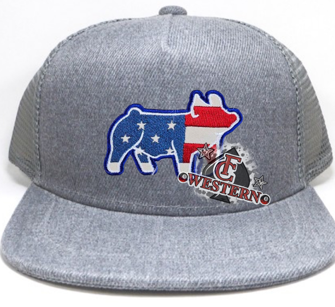 Patriotic Show Pig Hat (READ FULL DESCRIPTION)