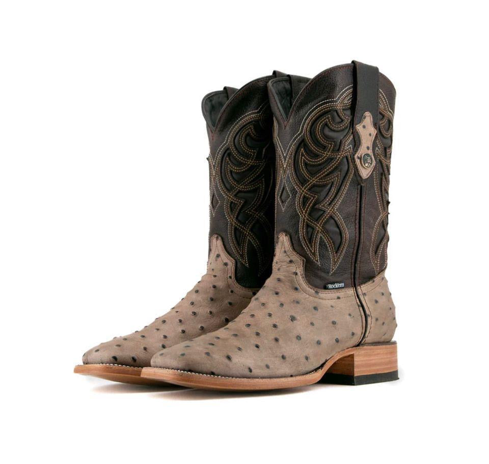 Ostrich Ranch Square Toe Cowboy Boot(READ FULL DESCRIPTION)