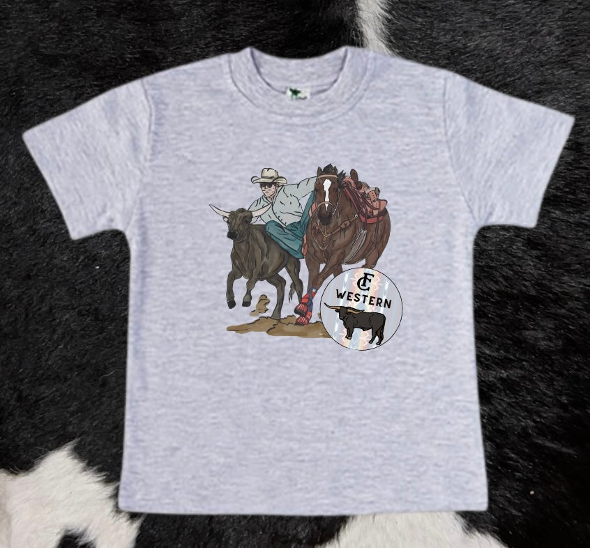 Cowboy Bulldogging Tee (Read Full Description)