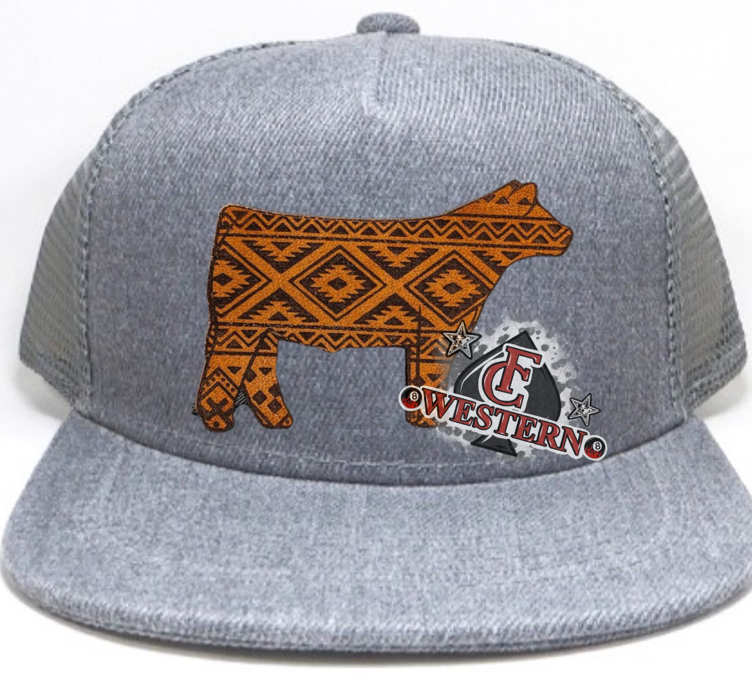 Aztec Leather Heifer Hat (READ FULL DESCRIPTION)