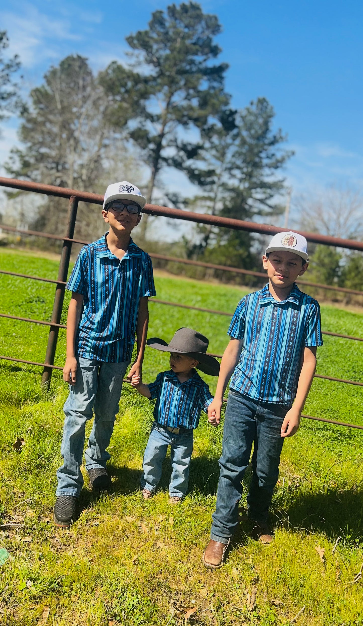 Southern Blues Polo Daddy & Me *RTS*