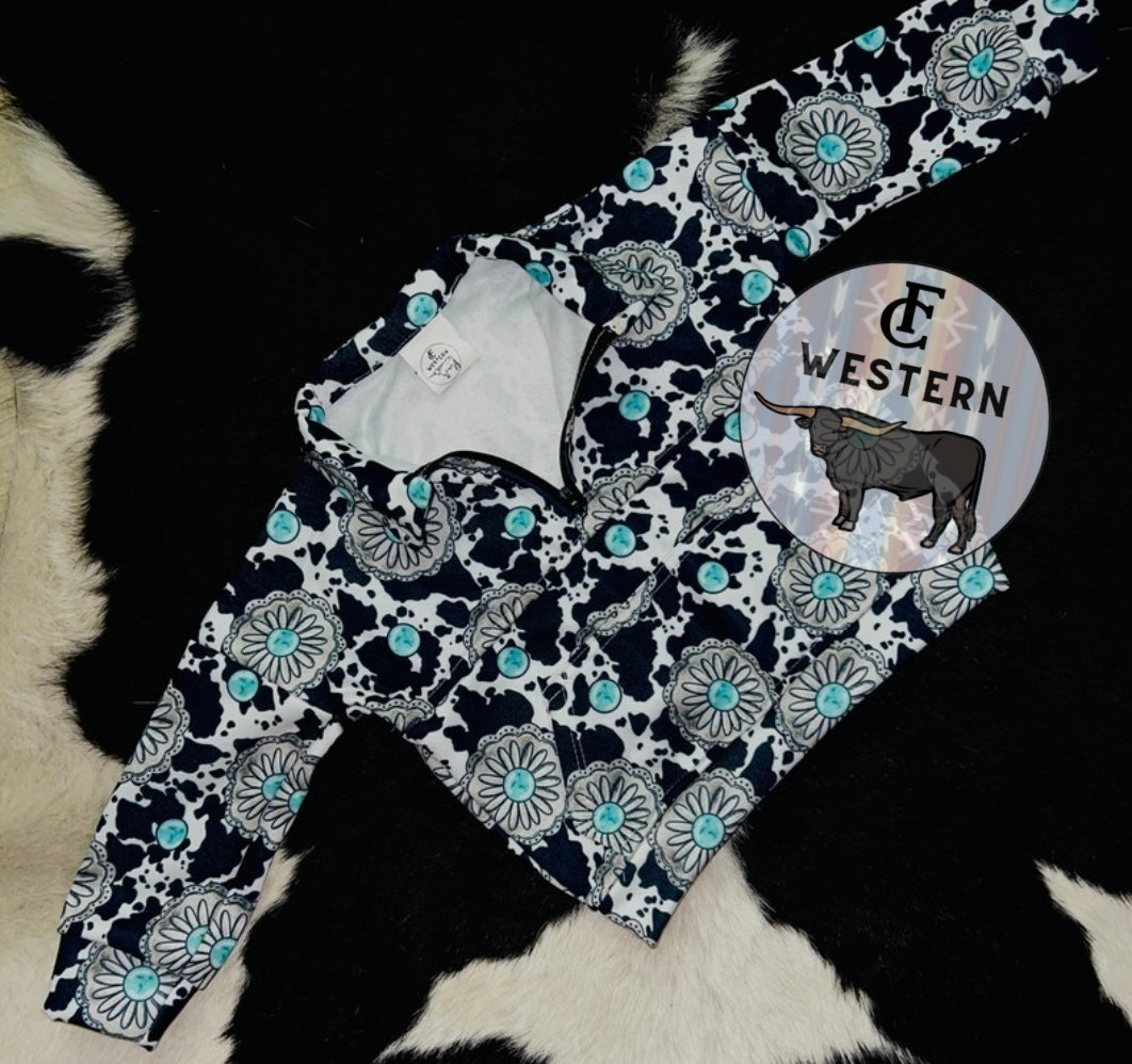 Mooey Turquoise Half Zip *RTS*