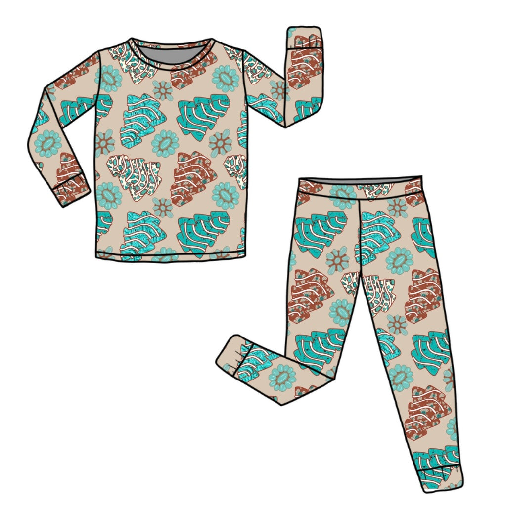 Western Christmas Trees Pjs *RTS*