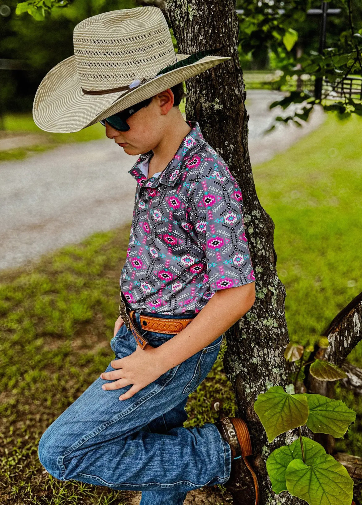 Southwestern Neon Polo Daddy & Me *RTS*