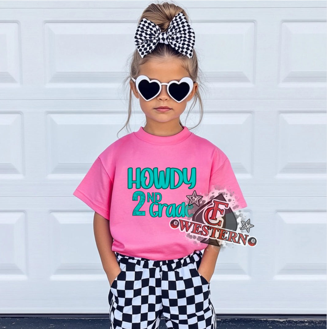 Howdy Turquoise School Tee (READ FULL DESCRIPTION)