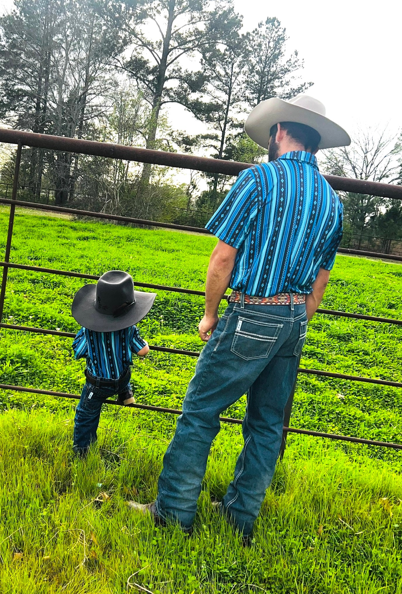 Southern Blues Polo Daddy & Me *RTS*