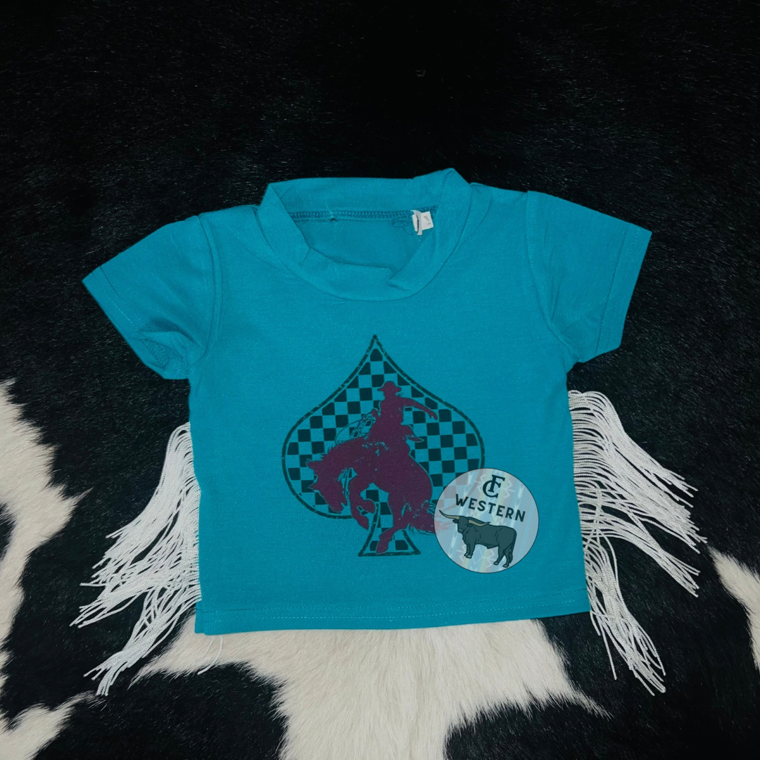 Checkered Bronc Fringe Shirt *RTS*