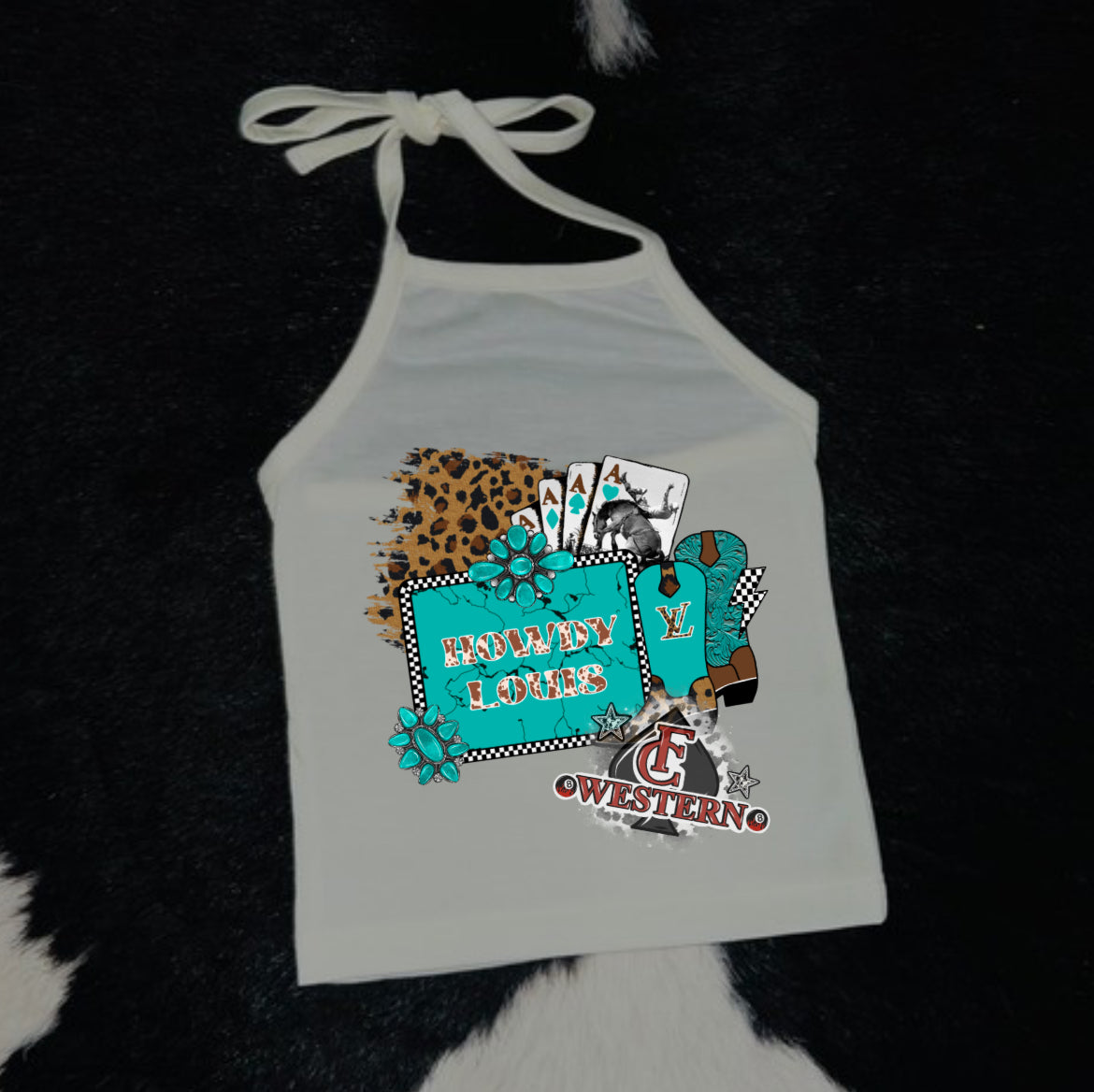 Howdy Louise Graphic Halter (Read Full Description)