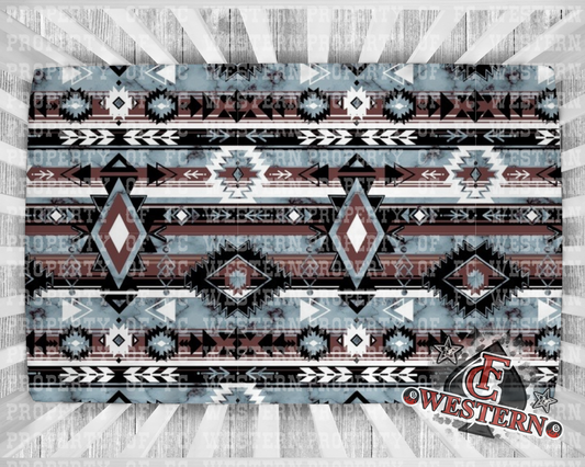 Brown/Blue/Grey Aztec Fitted Bed Sheet *PREORDER*