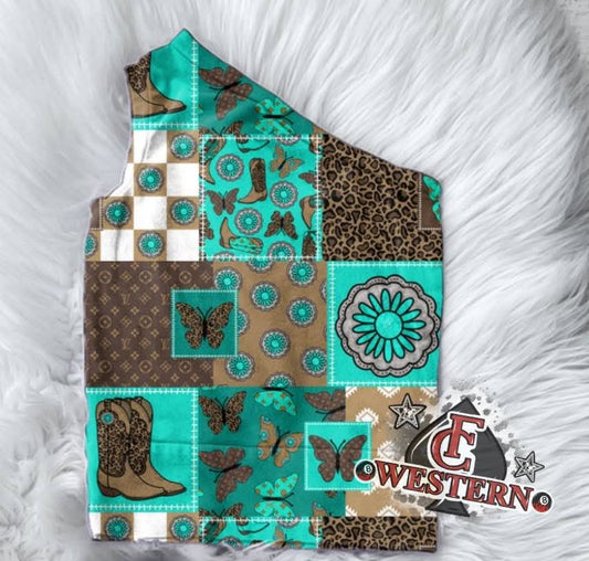 Boujee Cowgirl One Shoulder Tank MOMMY & Me (READ FULL DESCRIPTION)