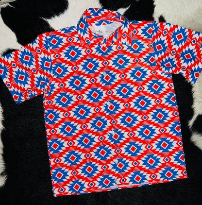 Roam Free Aztec Button Up *RTS*