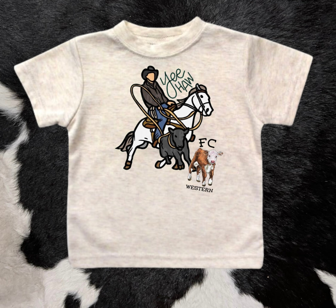 Yeehaw Cowboy Oatmeal Tee