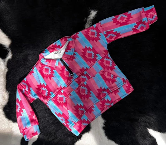 Pink Aztec Half Zip *RTS*