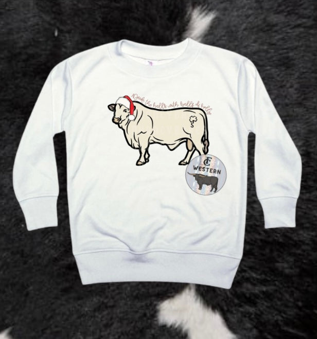 Deck The Halls Cattle Pullover (READ FULL DESCRIPTION) – FC Western