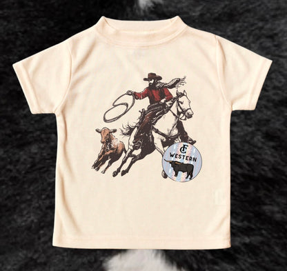 Calf Roping Cowboy Tee (Read Full Description)