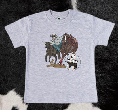 Cowboy Bulldogging Tee (Read Full Description)