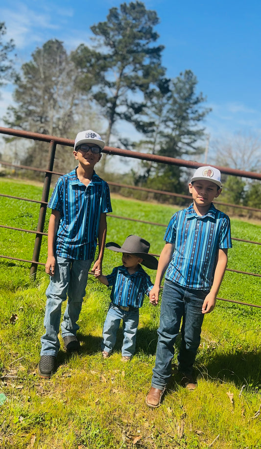 Southern Blues Polo Daddy & Me *RTS*