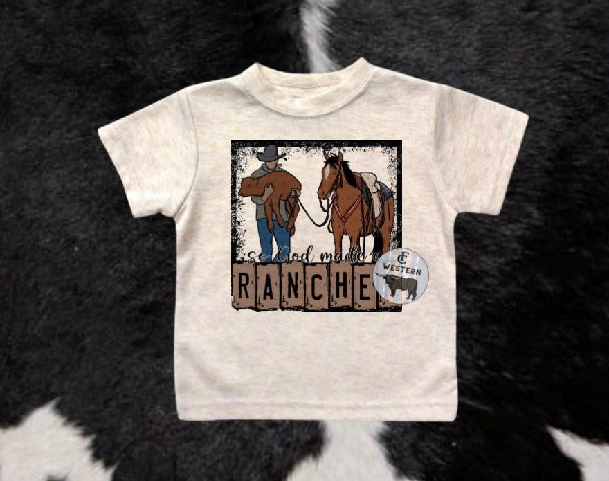 God Made A Rancher Tee