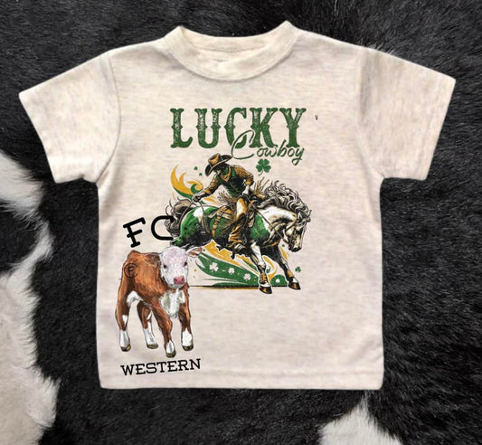 Lucky Cowboy2 Tee (read description)