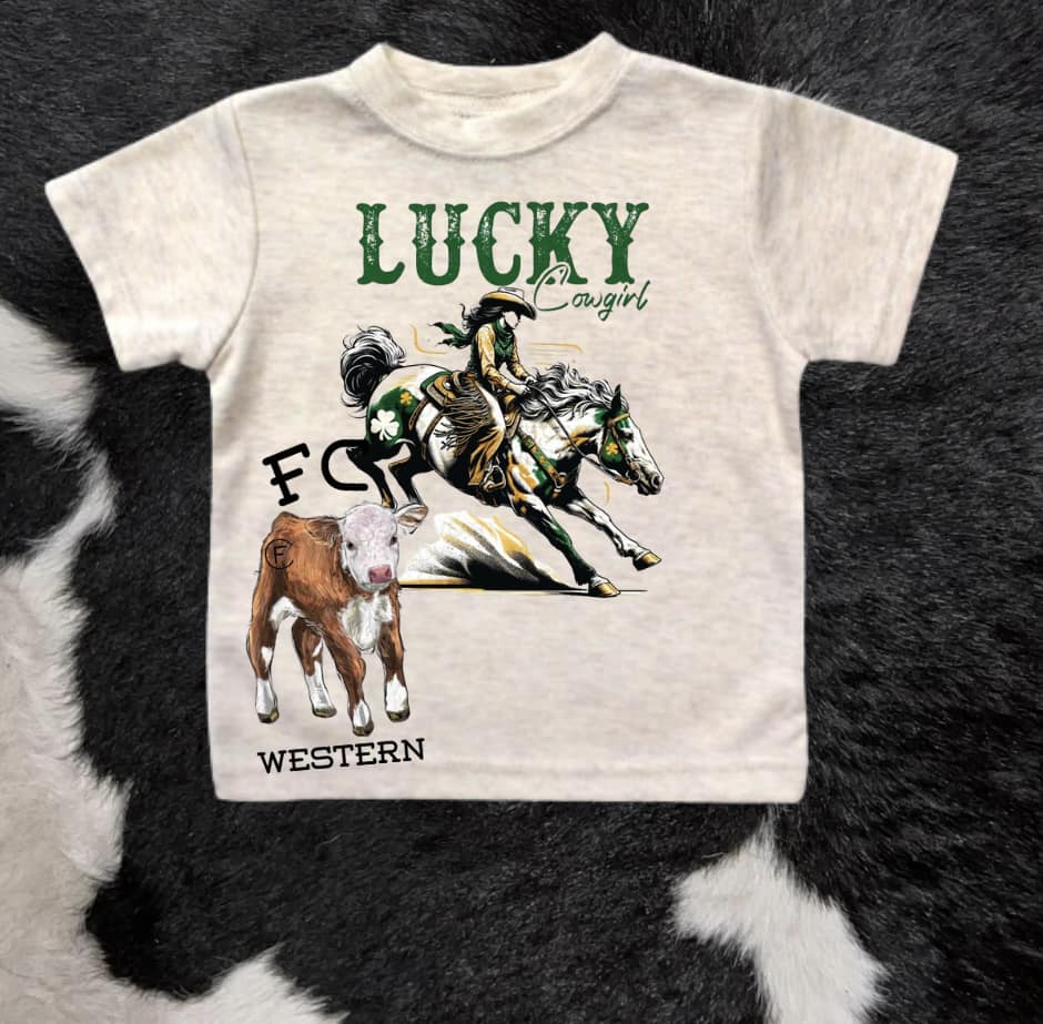 Lucky Cowgirl Tee (read description)