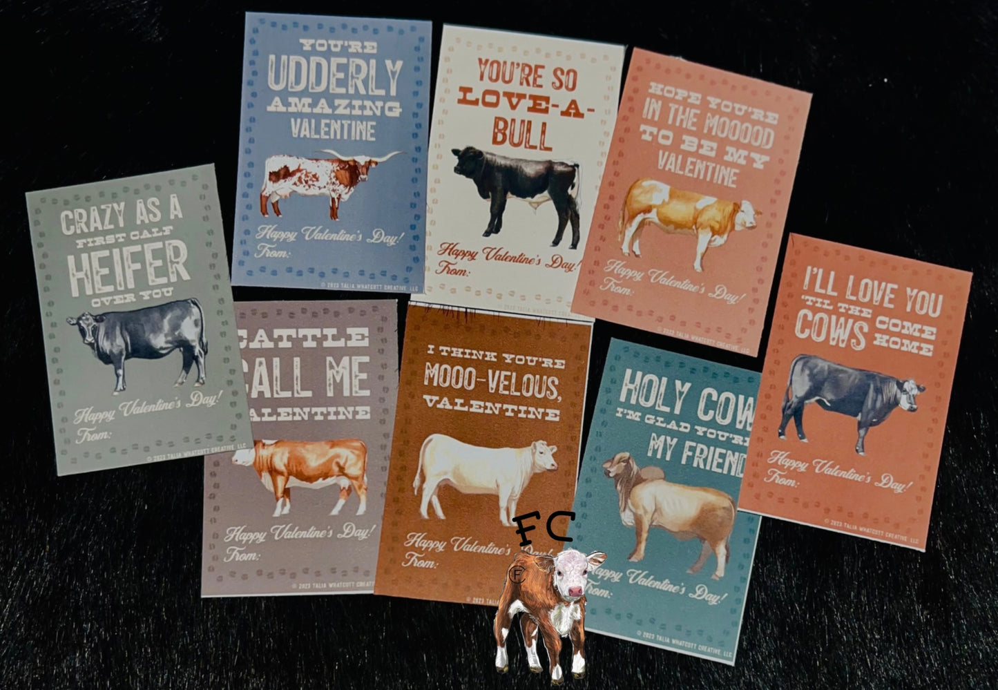 Cattle Valentine's Cards