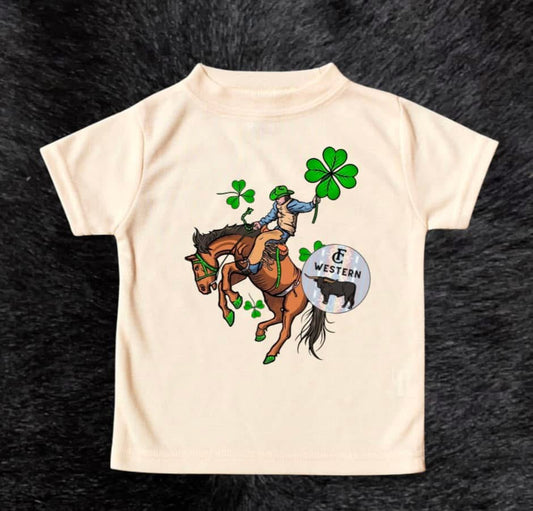 Lucky Buckin Bronc rider Tee (read description)
