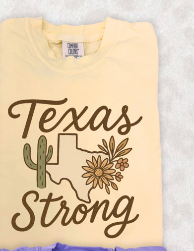 Texas Strong Cactus Comfort Colors Tee (READ FULL DESCRIPTION)