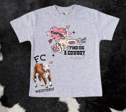 Cupid Find Me A Cowboy sand color Tee (read description)