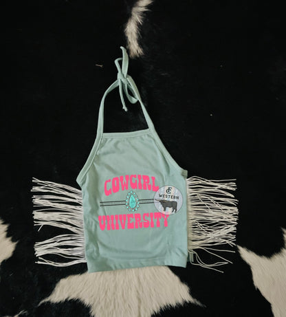 Cowgirl University Graphic Halter (Read Full Description)