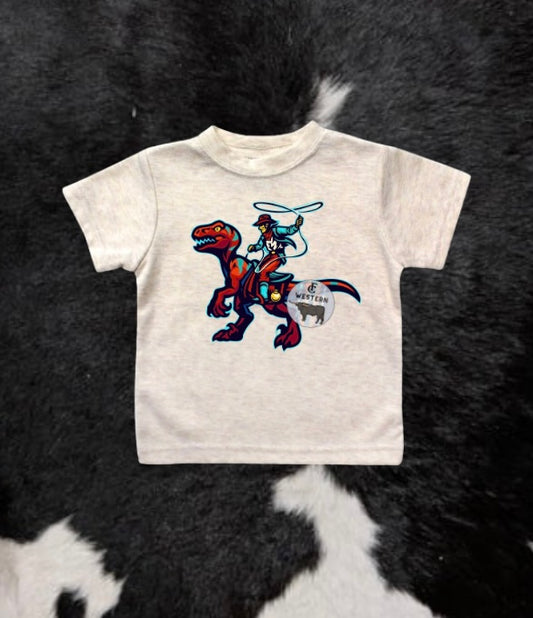 Red/Teal Dino Tee