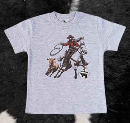 Calf Roping Cowboy Tee (Read Full Description)