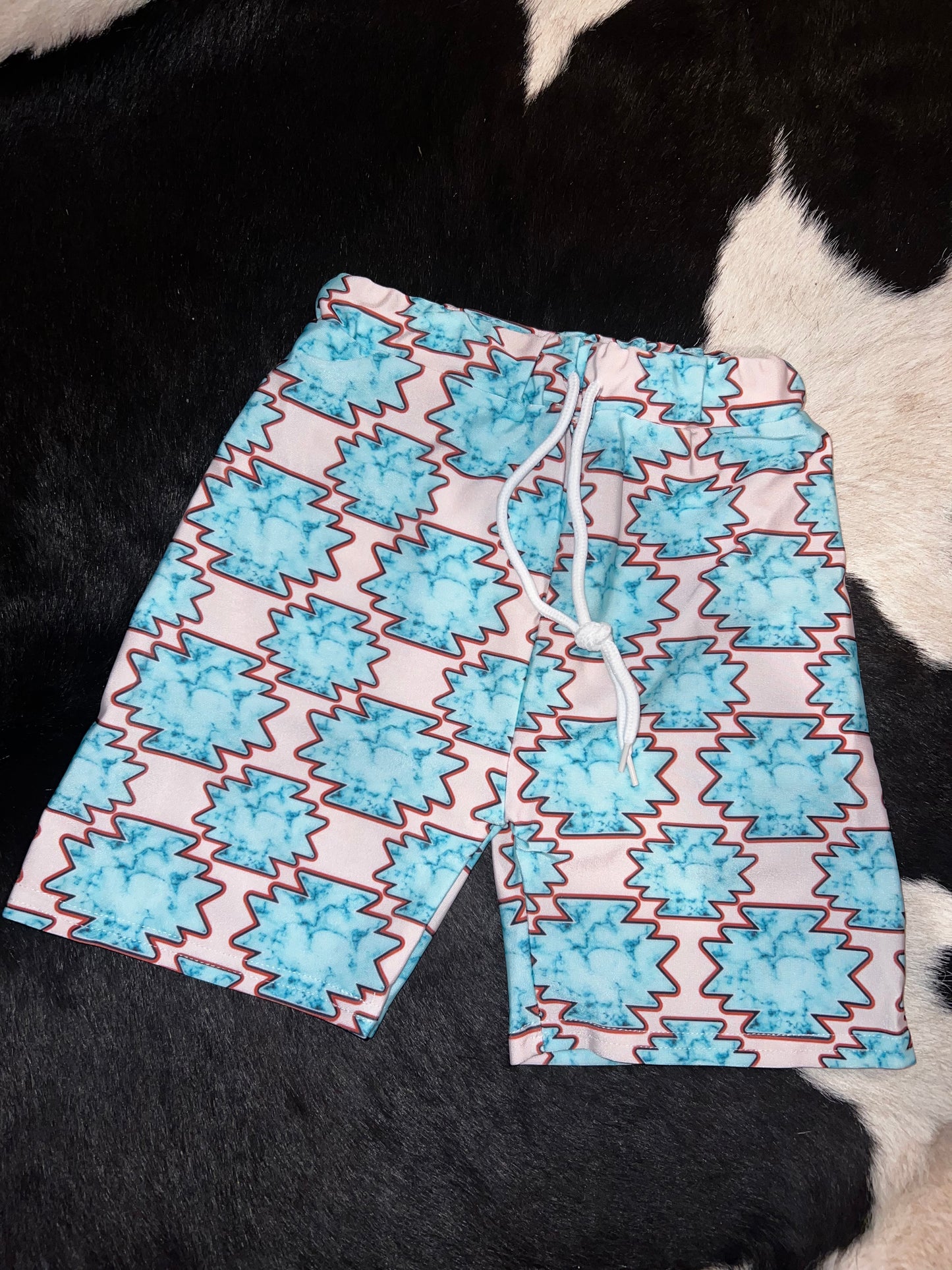TURQUOISE AZTEC MATCHING SIBLINGS SWIM *RTS*