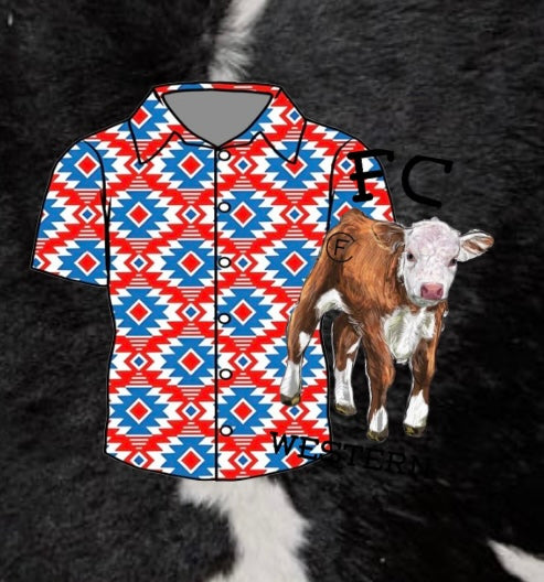 Roam Free Aztec Button Up Button Up *Read full description*