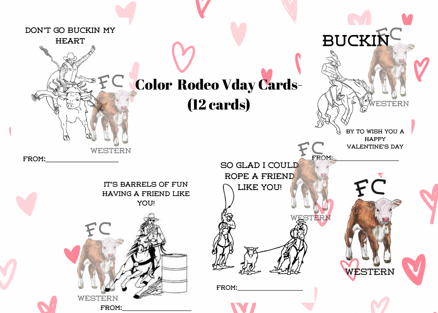 Color Rodeo Valentine's Cards