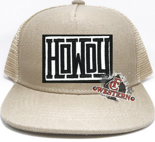 Howdy Black Patch Hat (READ FULL DESCRIPTION)