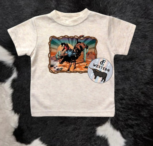 Bull Rider Sunset Tee