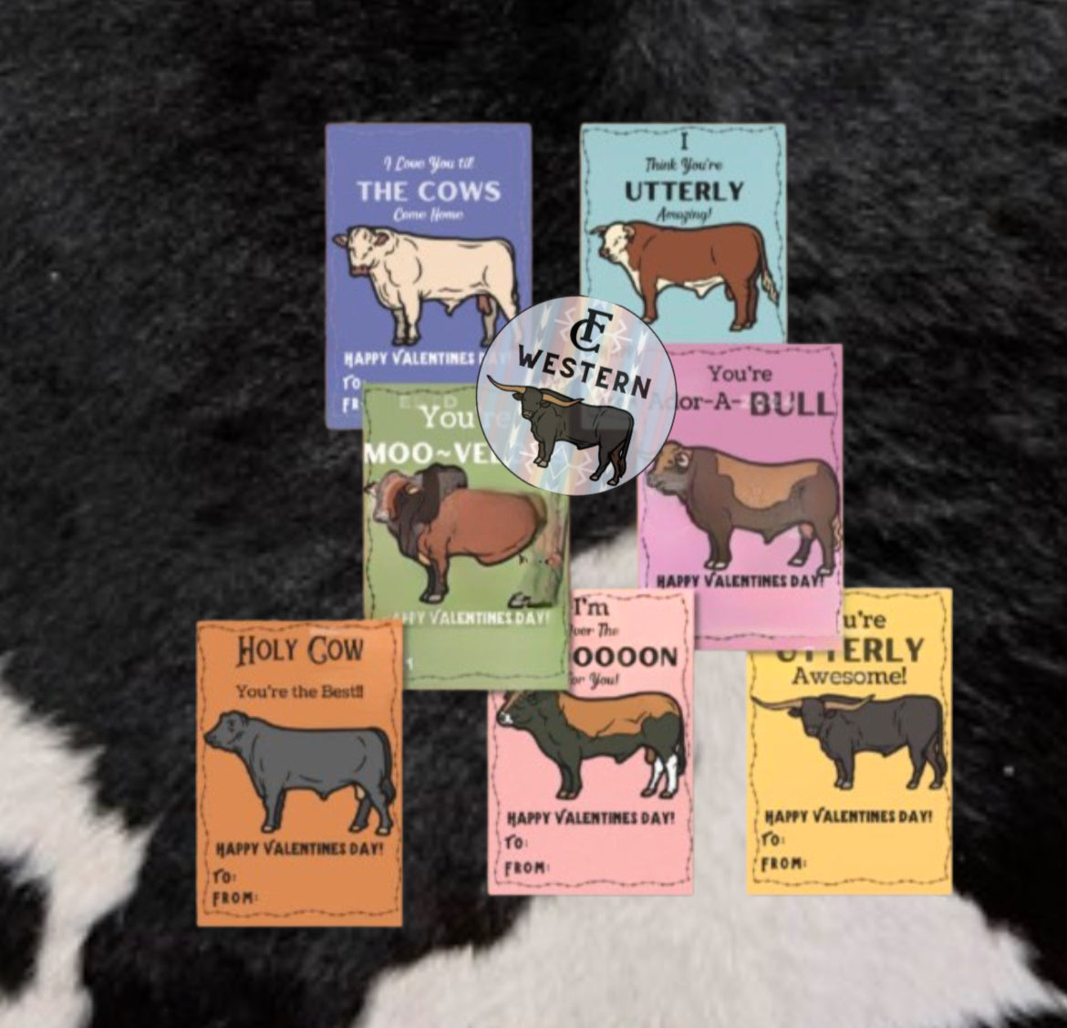 Cattle Valentine's Cards