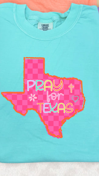 Pray For Texas Comfort Colors Tee (READ FULL DESCRIPTION)