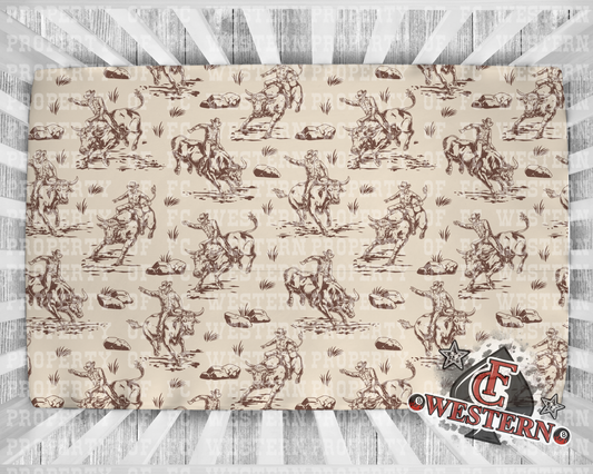 Lets Cowboy Fitted Bed Sheet *PREORDER*