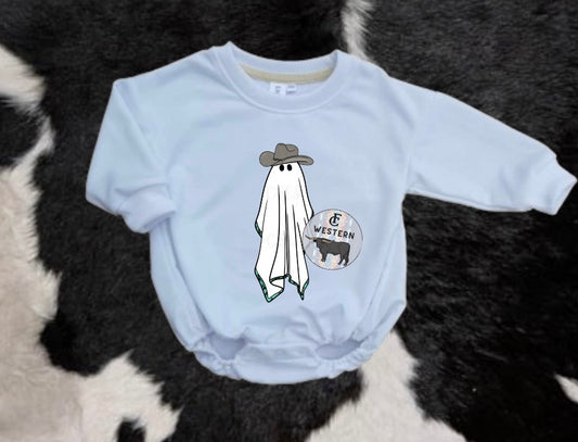 Cowboy Ghost Sweater Romper (Read Full Description)s