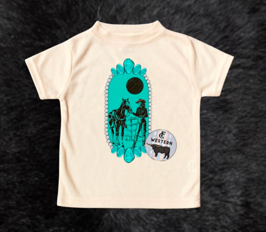 Turquoise Cowgirl Tee (Read Full Description)