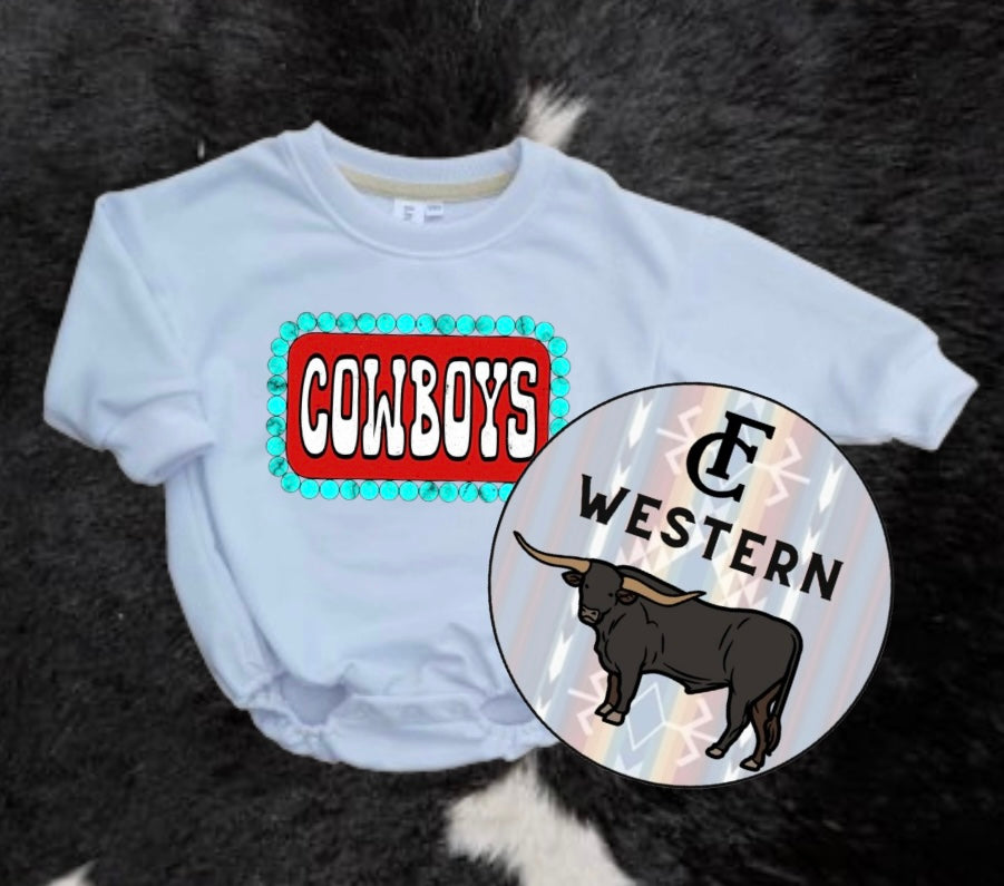 Cowboys Sweater Romper (Read Full Description)s