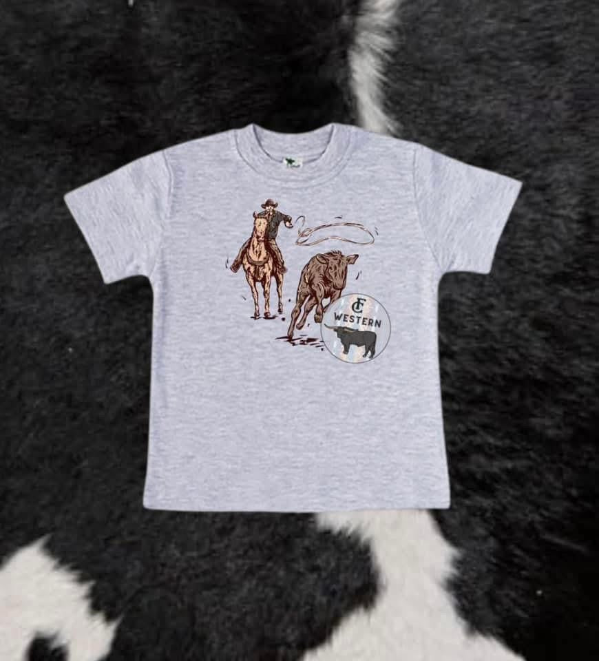 Calf Roping Cowboy TEE (READ FULL DESCRIPTION)