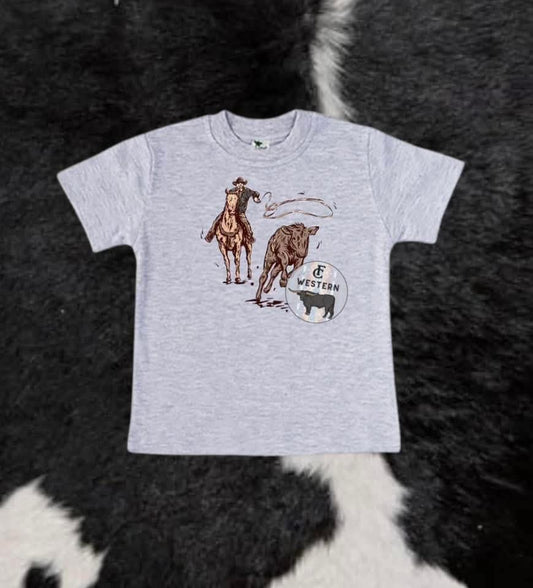 Calf Roping Cowboy TEE (READ FULL DESCRIPTION)