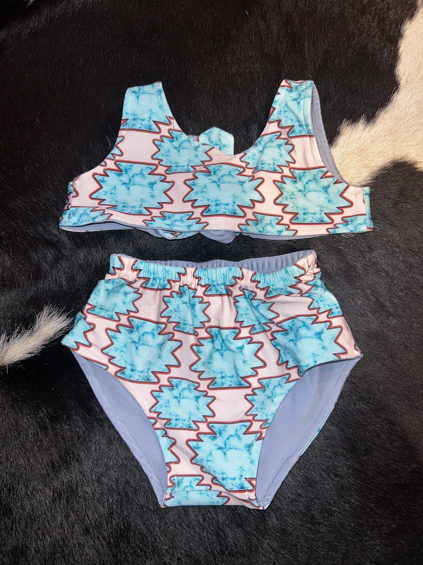 TURQUOISE AZTEC MATCHING SIBLINGS SWIM *RTS*