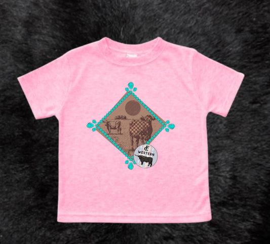 Turquoise Cattle Tee (Read Full Description)