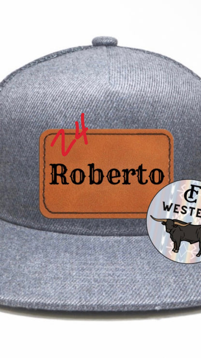 Custom Name Patch Hat (Read Full Description)