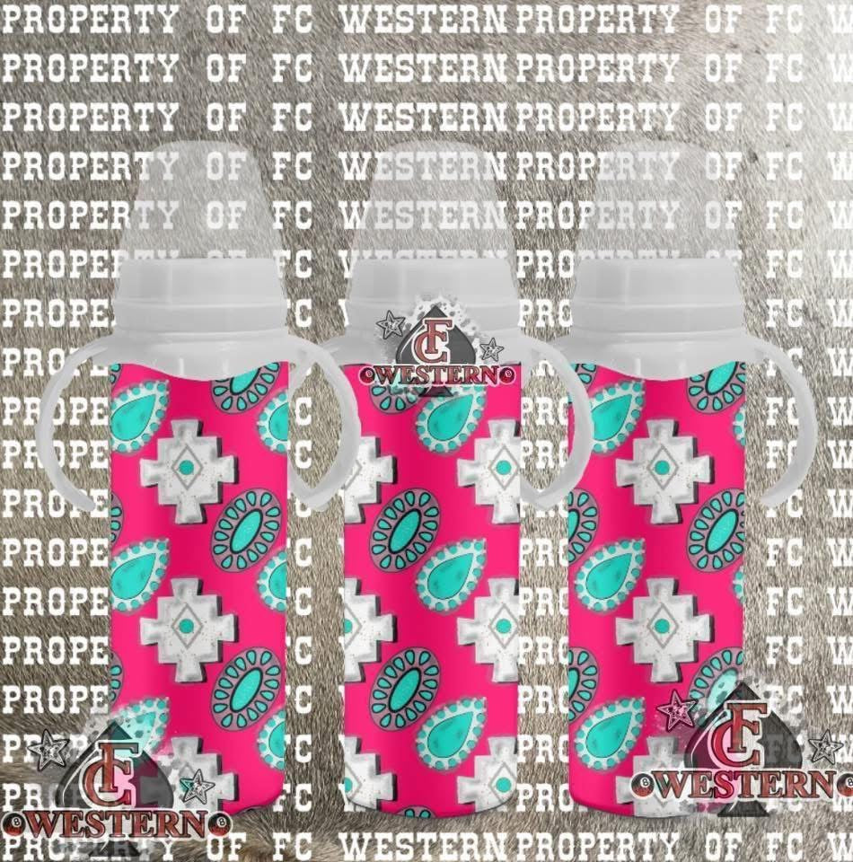 Pink Conchos Bottle/Sippy (Read Full Description)