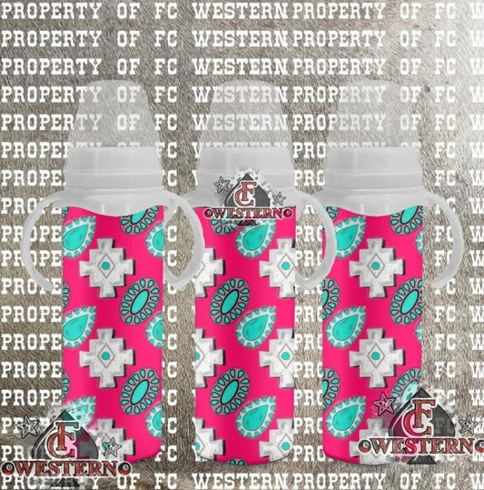 Pink Conchos Bottle/Sippy (Read Full Description)