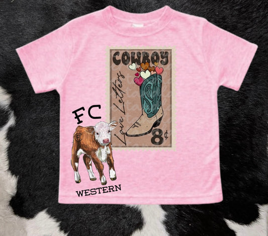 Cowboy Love Letters Tee (read description)